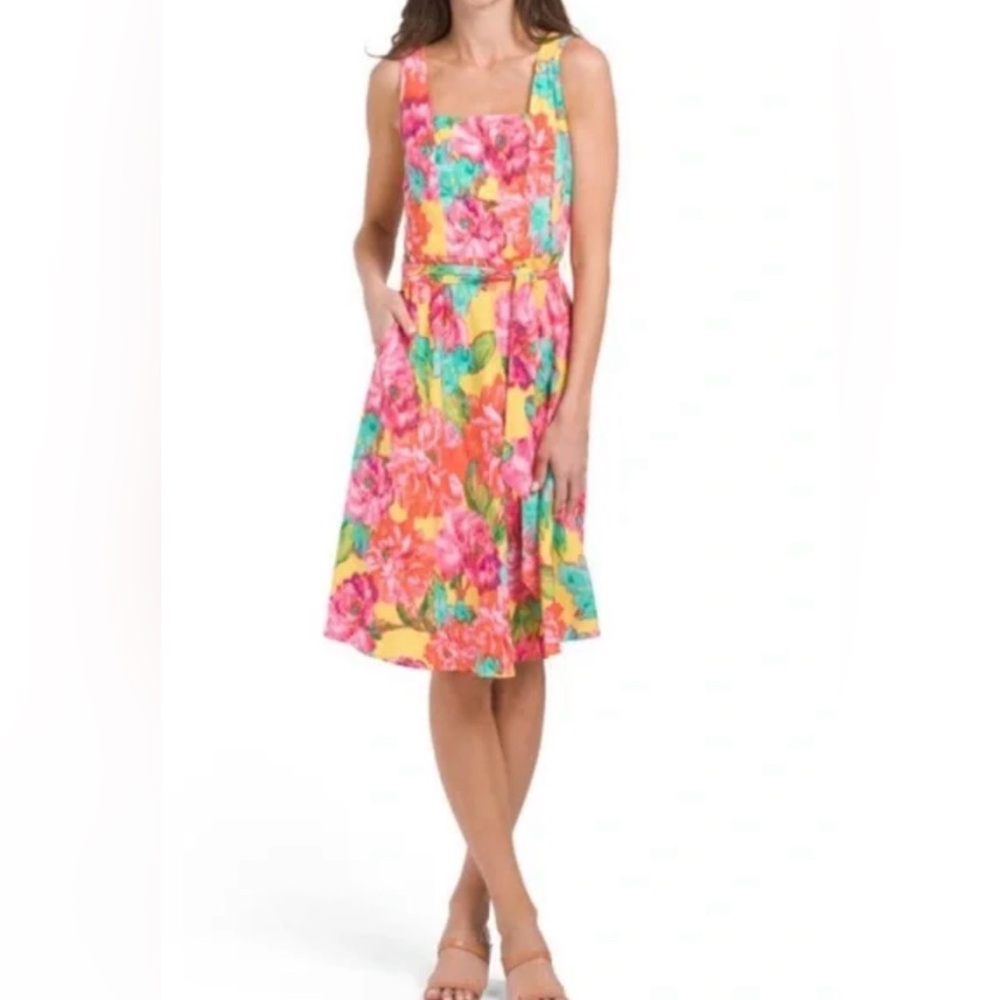 London Times Multicolor Sleeveless Dress